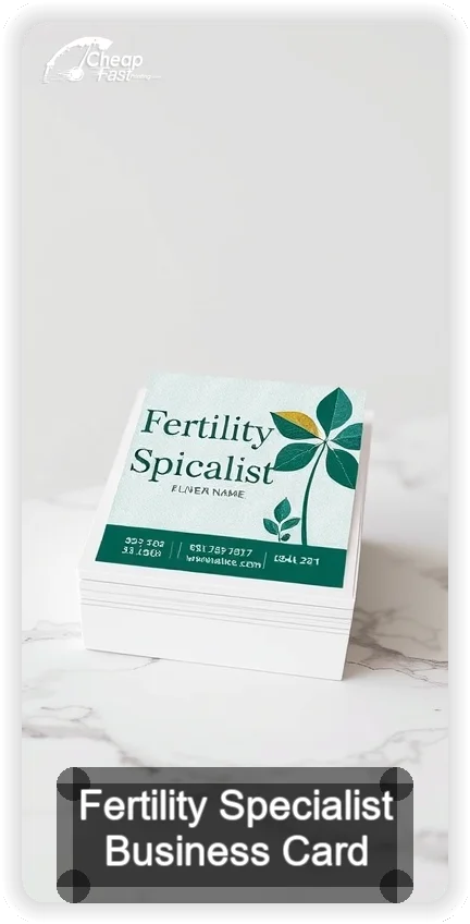 Fertility Specialist business card design sample