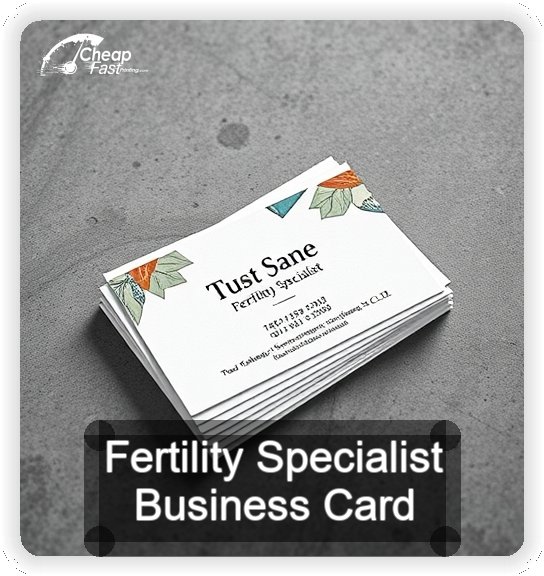 Fertility Specialist business card design sample