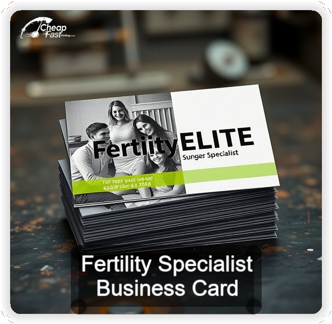 Fertility Specialist business card design sample