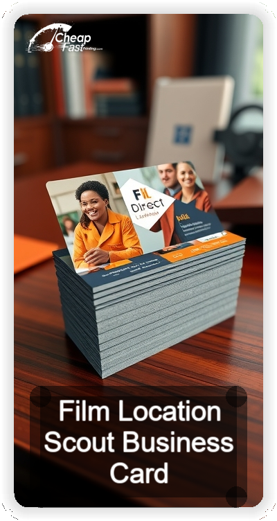 Film Location Scout business card design sample