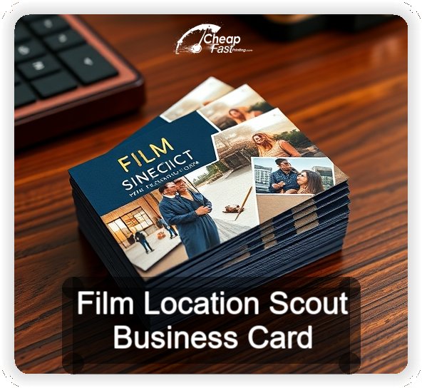 Film Location Scout business card design sample