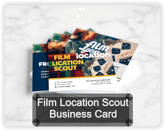 Film Location Scout business card design sample