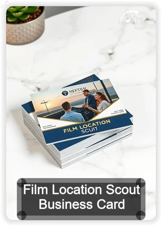 Film Location Scout business card design sample