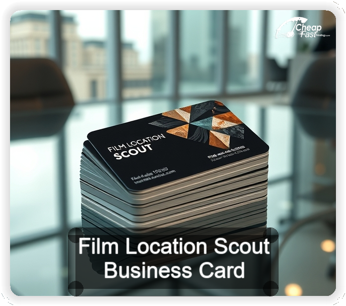 Film Location Scout business card design sample