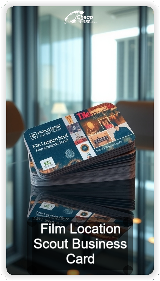 Film Location Scout business card design sample
