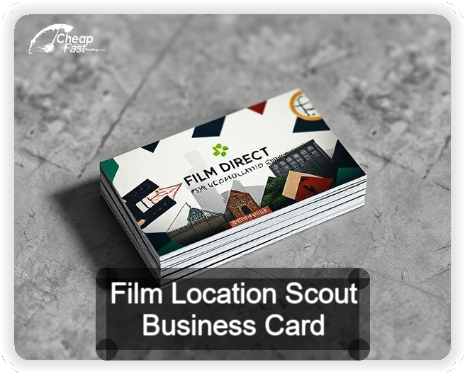 Film Location Scout business card design sample