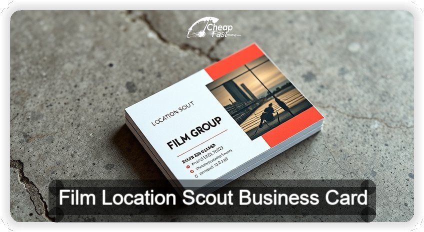 Film Location Scout business card design sample