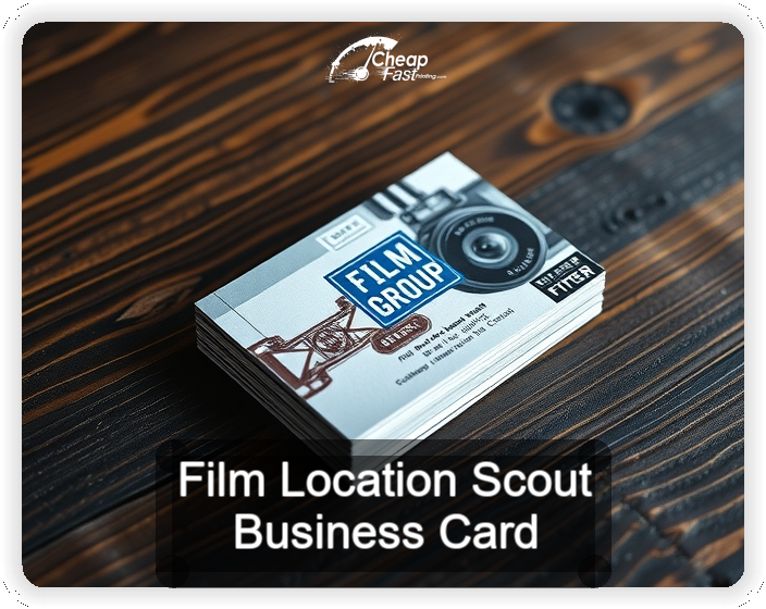 Film Location Scout business card design sample