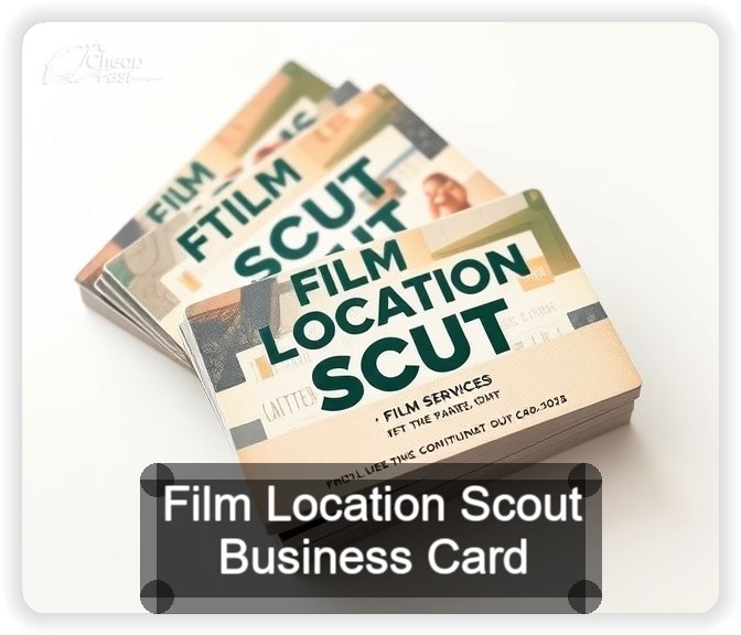 Film Location Scout business card design sample