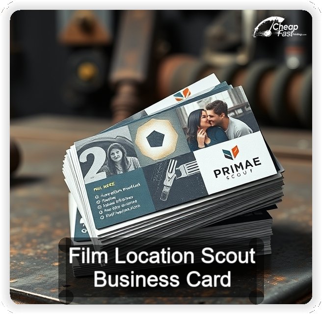 Film Location Scout business card design sample