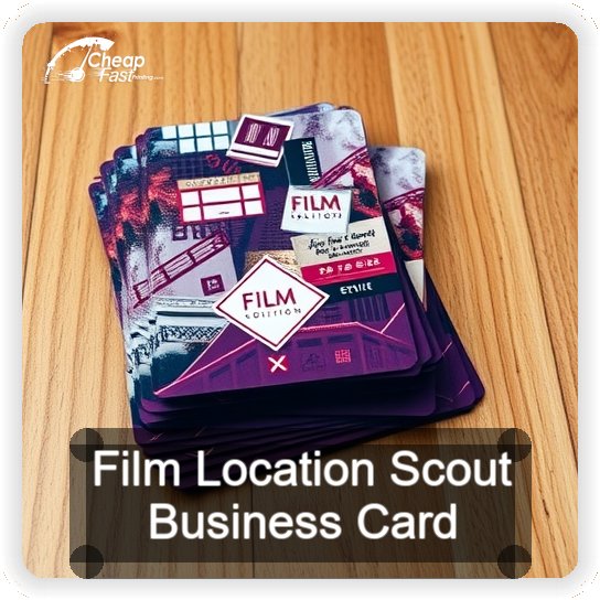 Film Location Scout business card design sample
