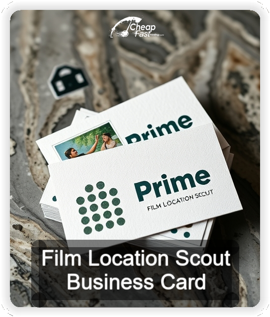 Film Location Scout business card design sample