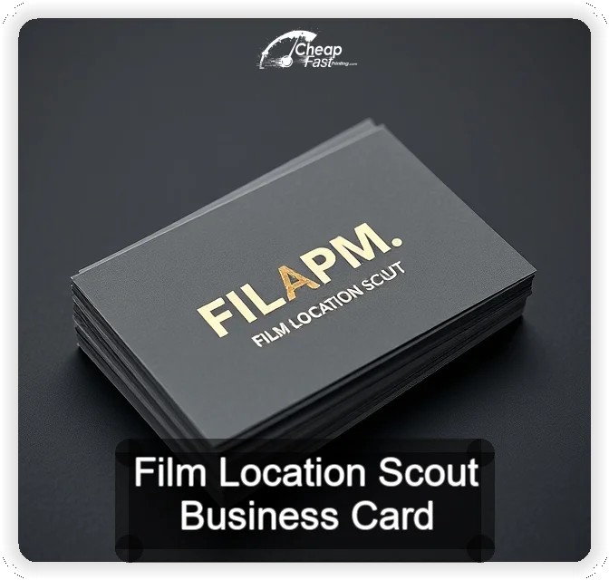 Film Location Scout business card design sample