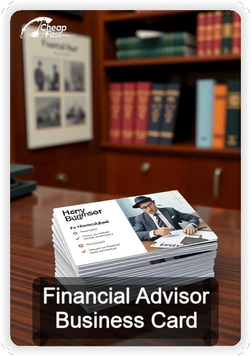 Financial Advisor business card design sample