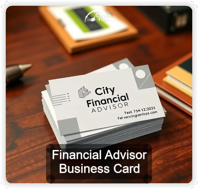 Financial Advisor business card design sample