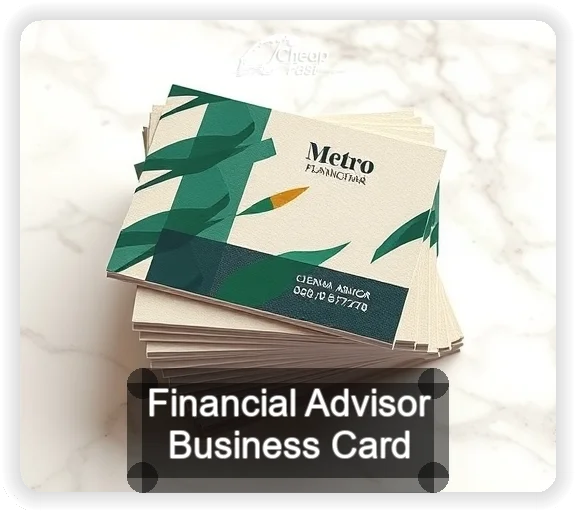 Financial Advisor business card design sample