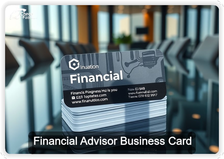Financial Advisor business card design sample