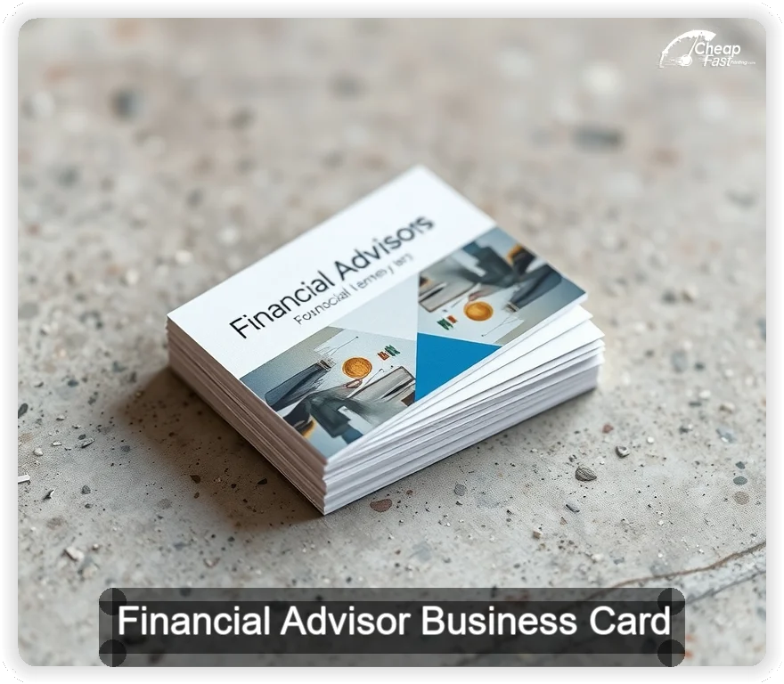 Financial Advisor business card design sample