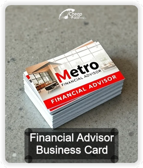 Financial Advisor business card design sample