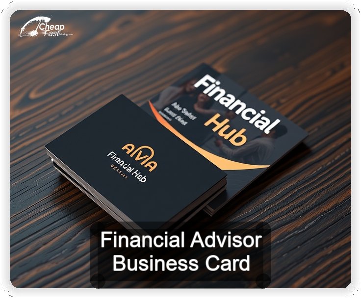 Financial Advisor business card design sample