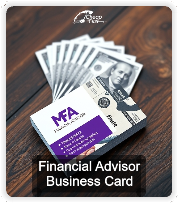 Financial Advisor business card design sample