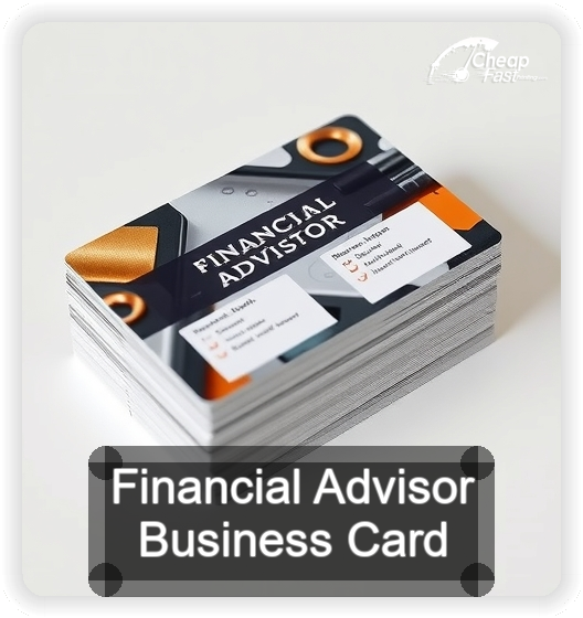 Financial Advisor business card design sample