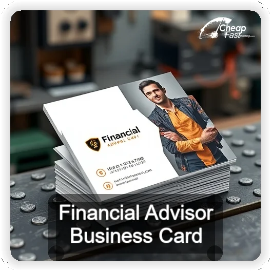 Financial Advisor business card design sample