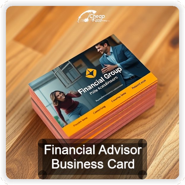 Financial Advisor business card design sample