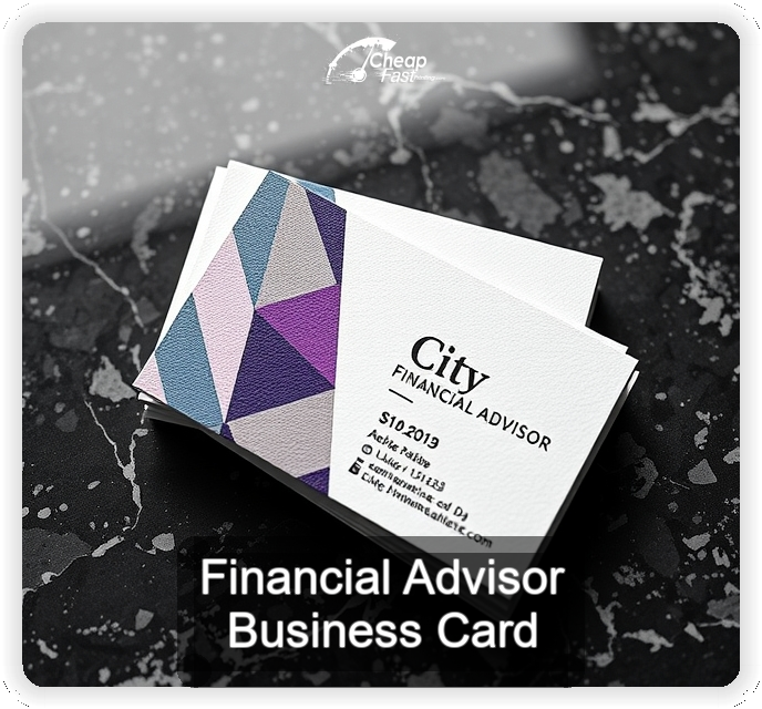 Financial Advisor business card design sample