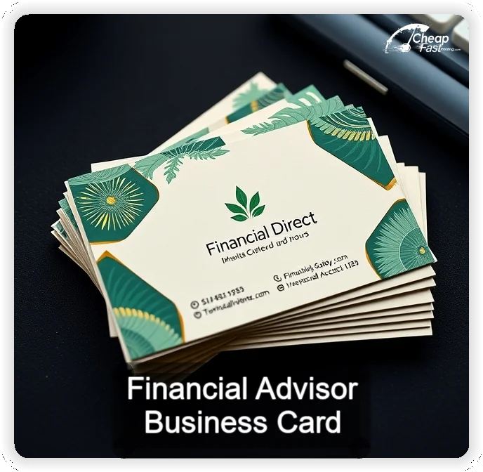 Financial Advisor business card design sample