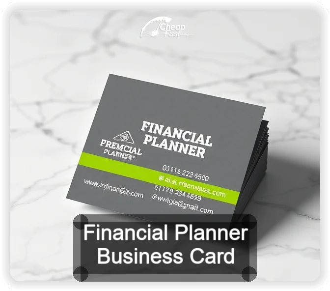 Financial Planner business card design sample