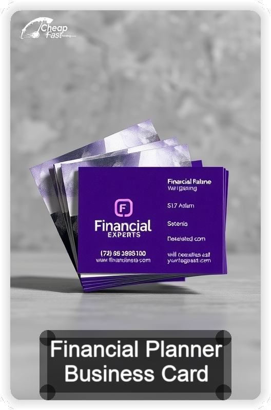 Financial Planner business card design sample