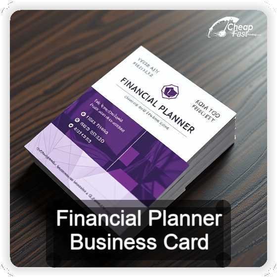 Financial Planner business card design sample