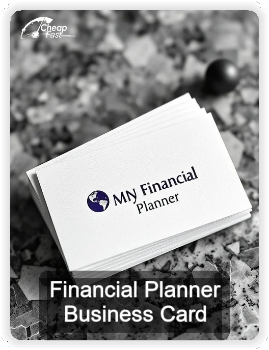Financial Planner business card design sample