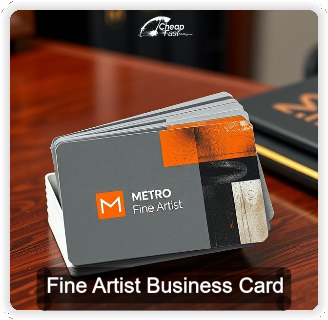Fine Artist business card design sample