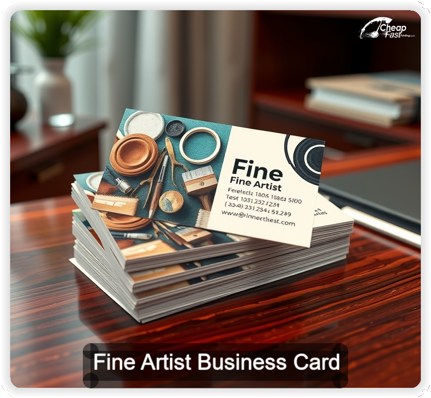 Fine Artist business card design sample