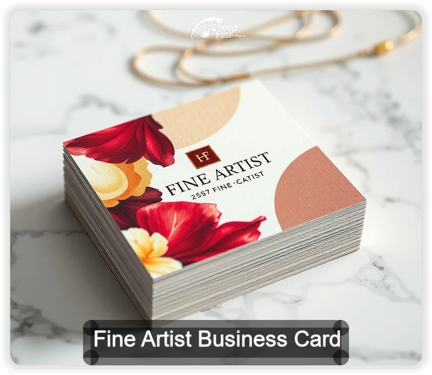 Fine Artist business card design sample