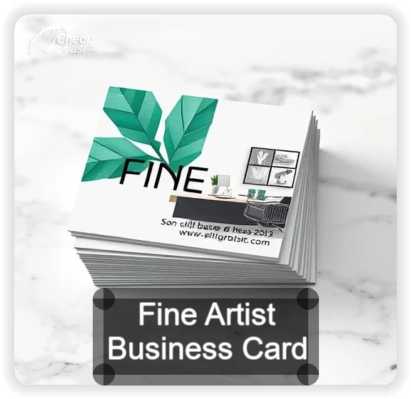 Fine Artist business card design sample