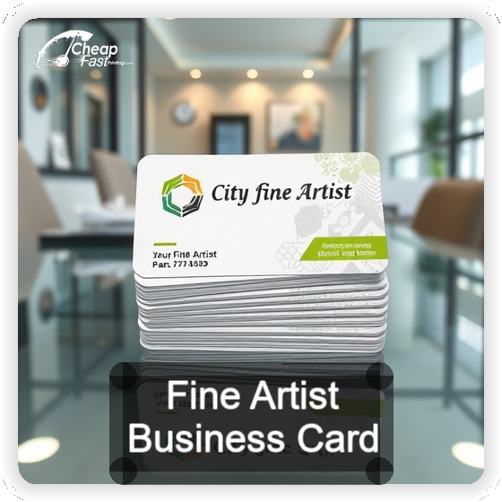 Fine Artist business card design sample