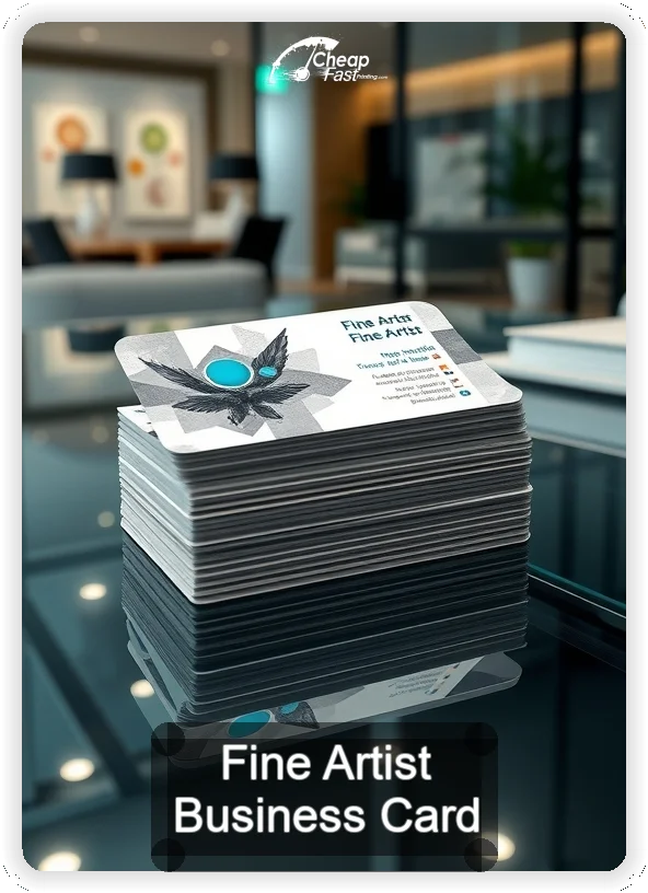 Fine Artist business card design sample