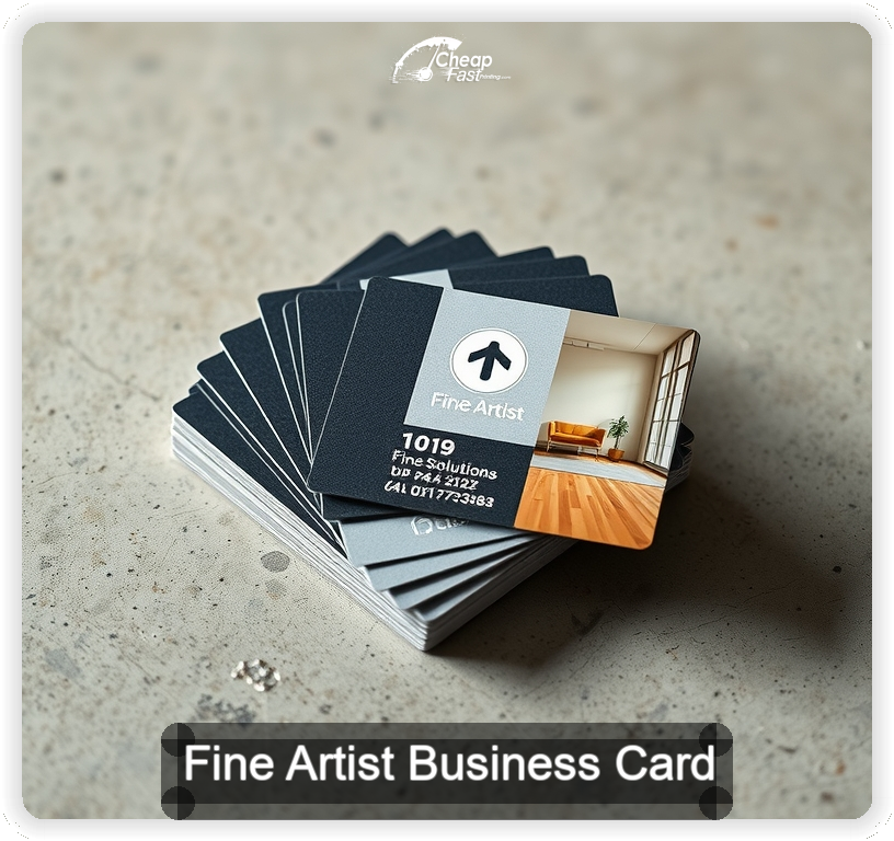 Fine Artist business card design sample