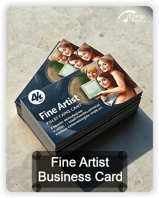 Fine Artist business card design sample