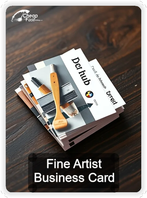 Fine Artist business card design sample