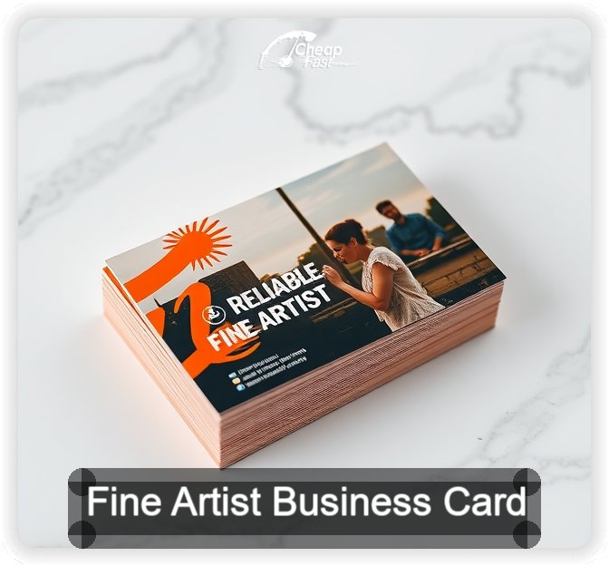 Fine Artist business card design sample