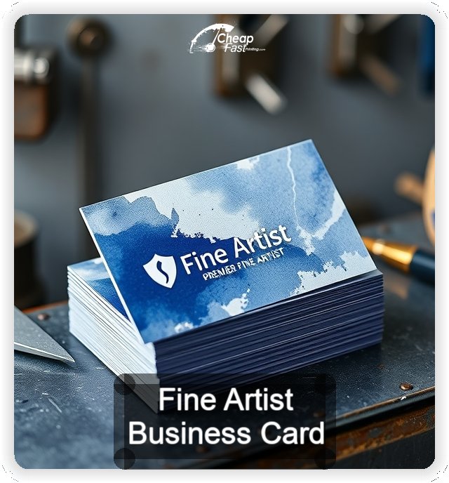 Fine Artist business card design sample