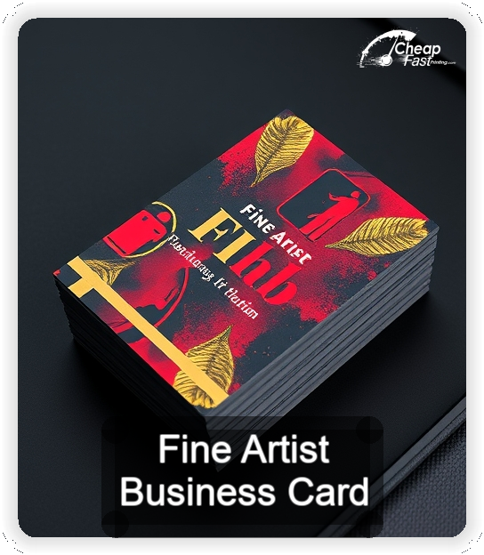 Fine Artist business card design sample