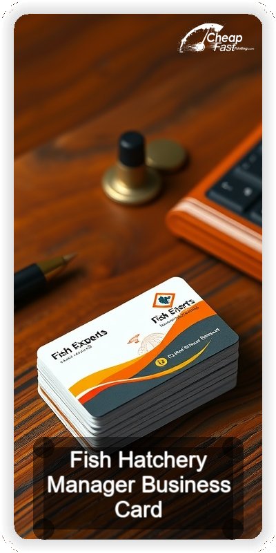 Fish Hatchery Manager business card design sample