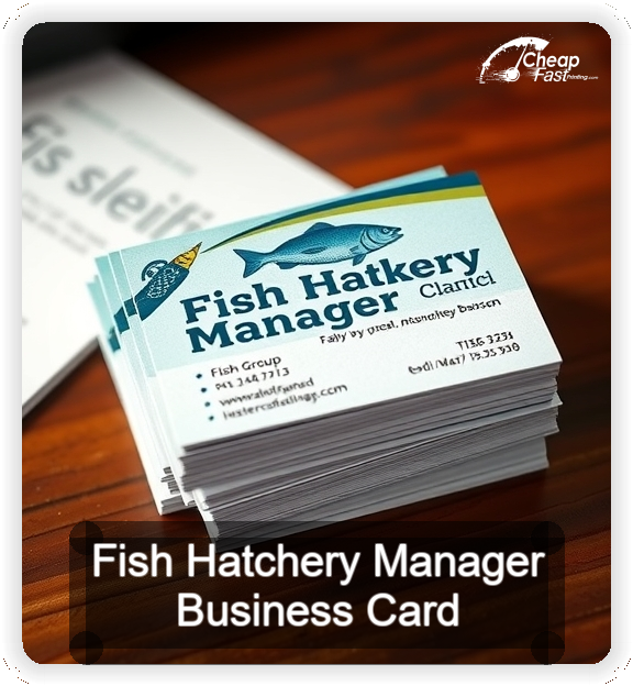 Fish Hatchery Manager business card design sample