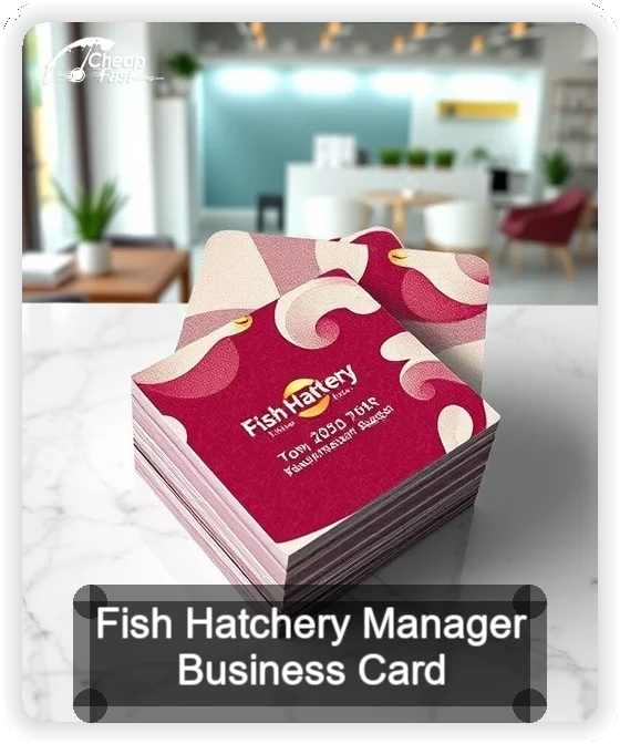 Fish Hatchery Manager business card design sample