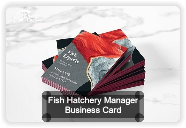 Fish Hatchery Manager business card design sample